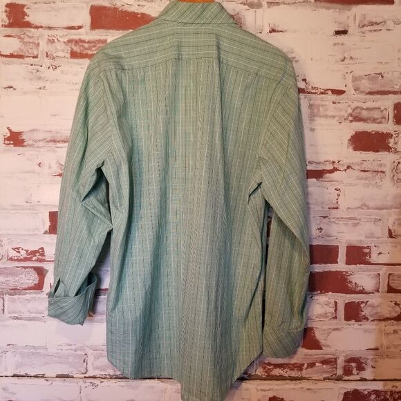 Tailorbyrd Plaid Green Purple Shirt Large - Picture 4 of 7